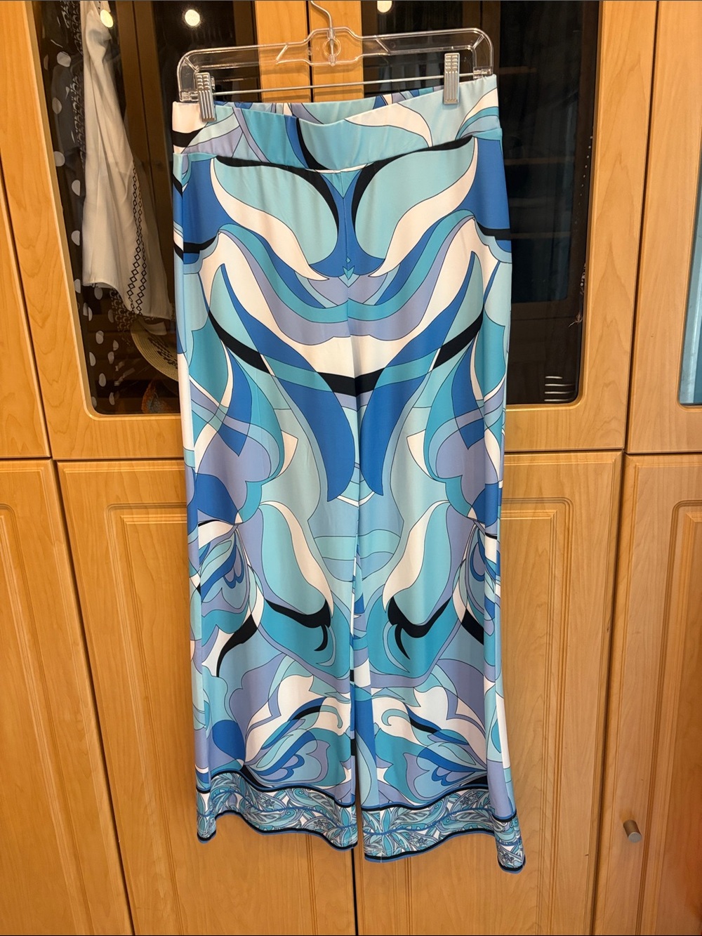 Boston Proper Blue and White Palazzo Pant S